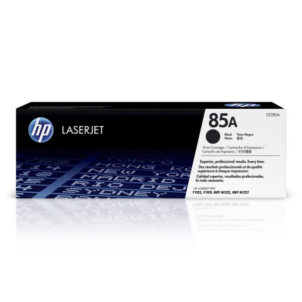 HP 85A Black Original LaserJet Toner Cartridge, CE285A