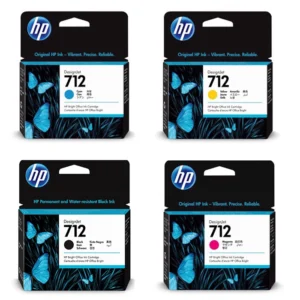 Full set of ink HP 712 ink cartridges for HP Designjet