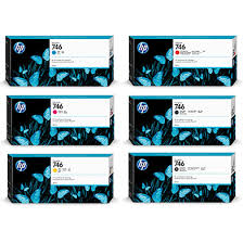 Full set of ink HP 746 ink cartridges for HP Designjet